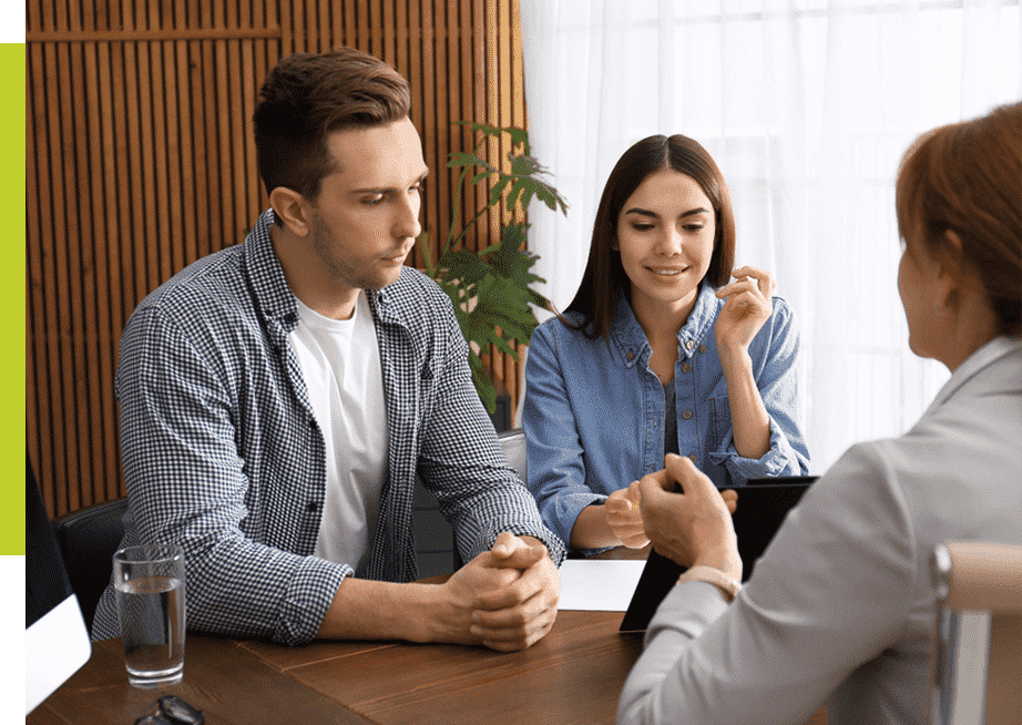 Young Couple Consulting to the Lawyer — Oceanside Services In Grafton, NSW